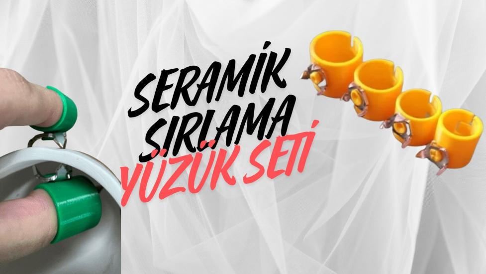 Seramik Sırlama Yüzük Seti 